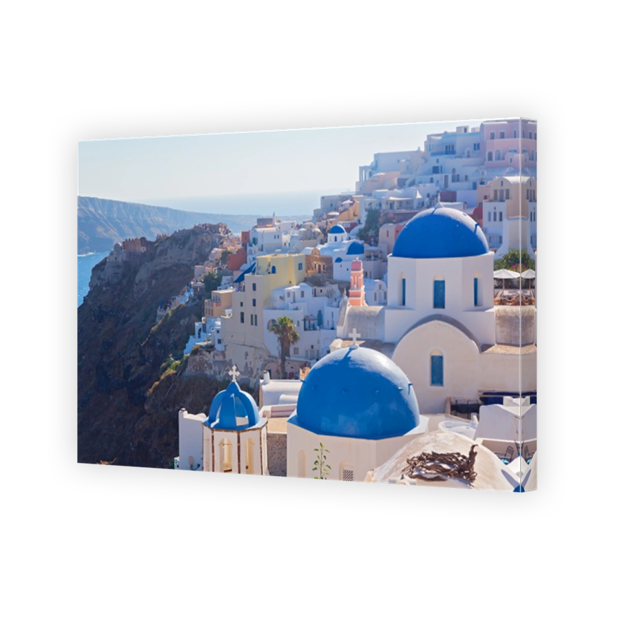 Panoramic view of Santorini island, Cyclades, Greece