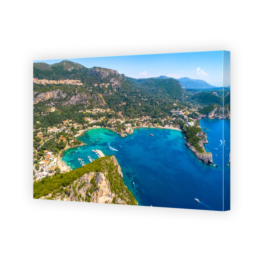 Paleokastritsa bay on Corfu island, Greece