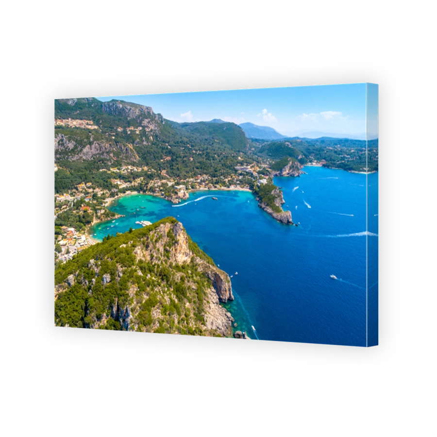 Paleokastritsa bay on Corfu island, Greece