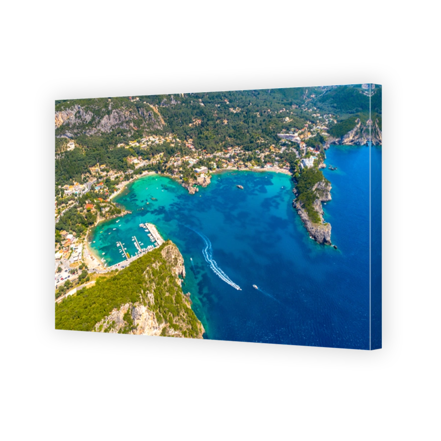 Paleokastritsa bay on Corfu island, Greece
