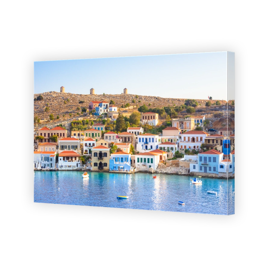 Chalki island, one of the most charmy Dodecanese islands of Greece, close to Rhodes.
