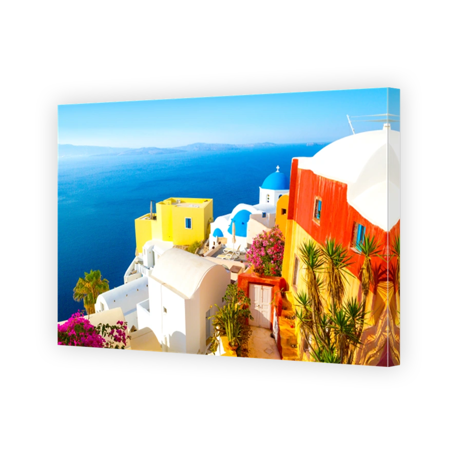 View of Oia the most beautiful village of Santorini island