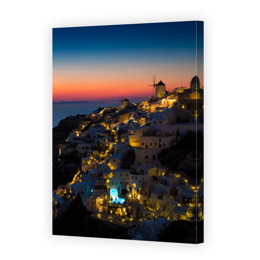 View of Oia the most beautiful village of Santorini island