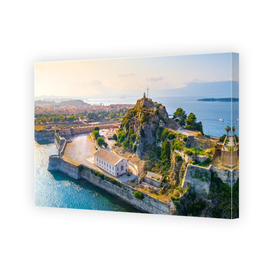 Panoramic view of Kerkyra, capital of Corfu island, Greece