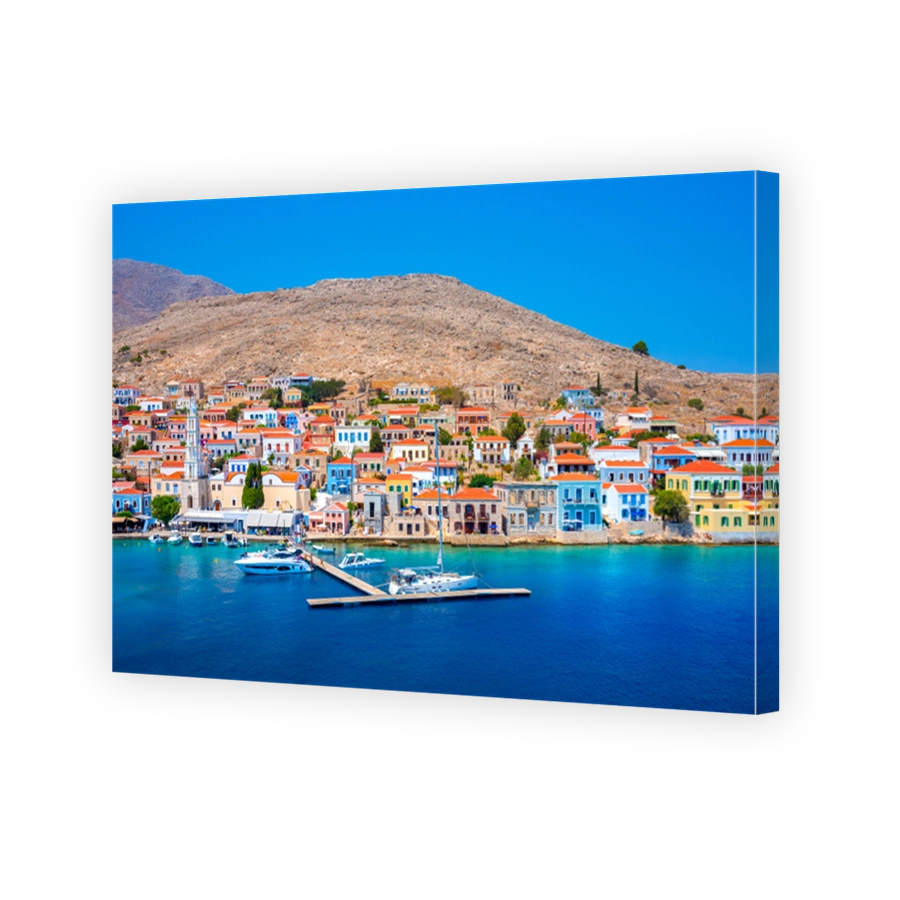 Chalki island, one of the most charmy Dodecanese islands of Greece, close to Rhodes.