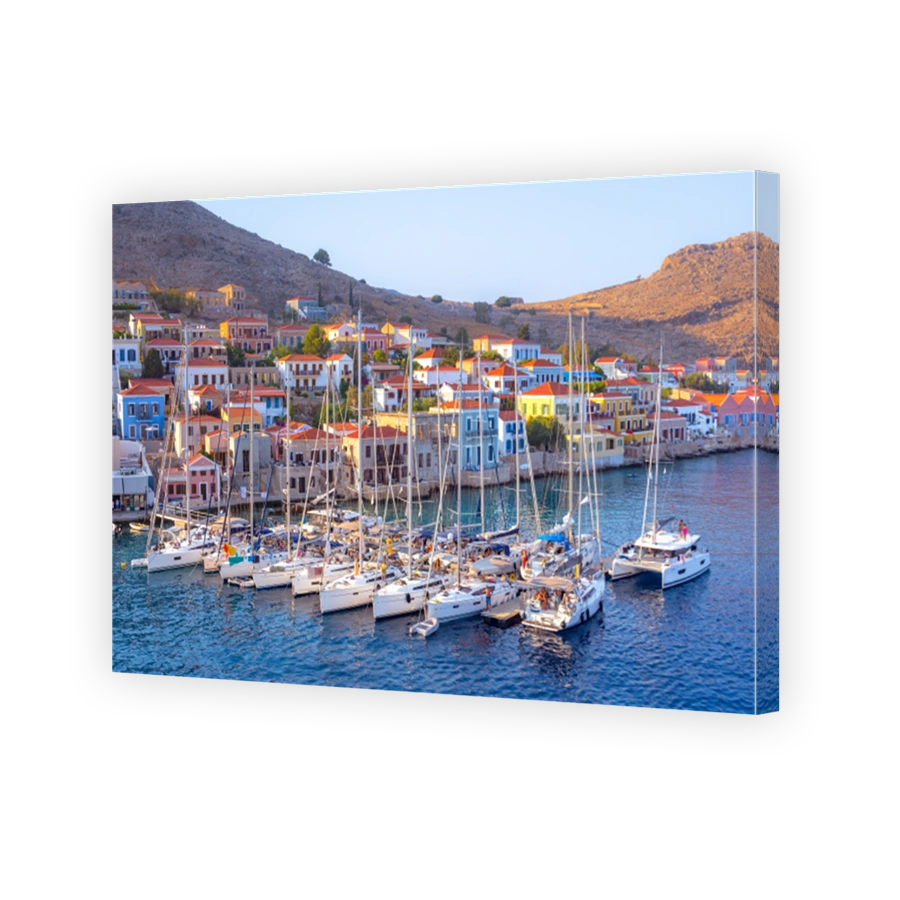 Chalki island, one of the most charmy Dodecanese islands of Greece, close to Rhodes.