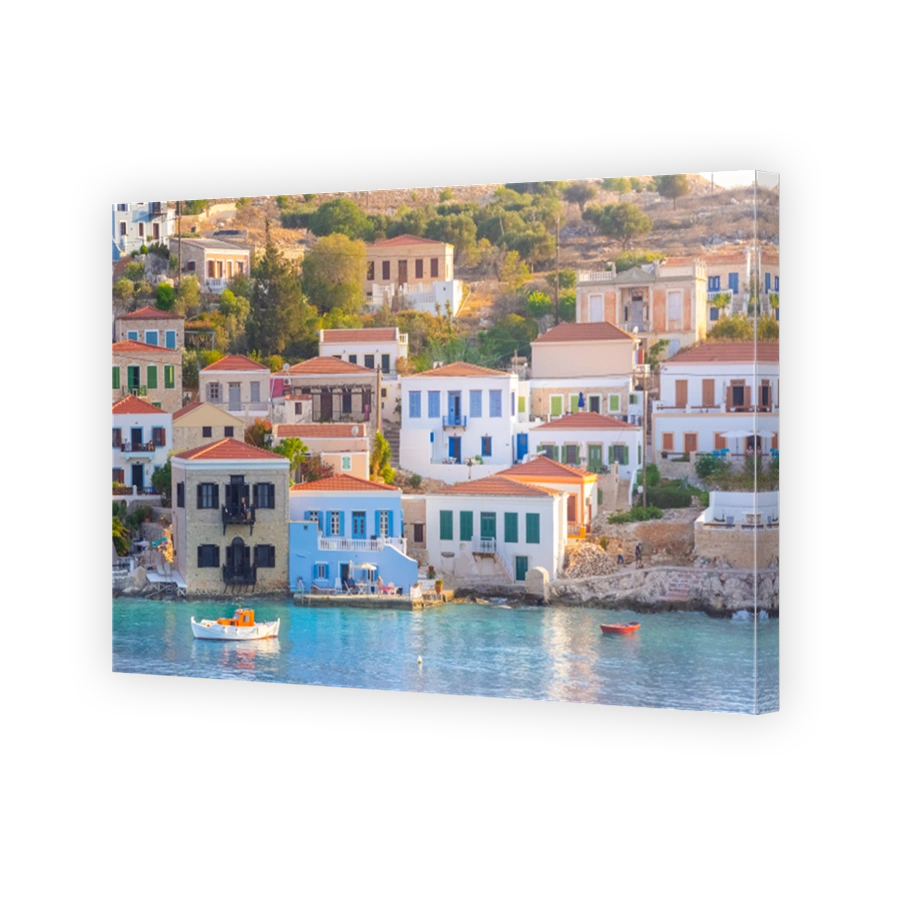 Chalki island, one of the most charmy Dodecanese islands of Greece, close to Rhodes.