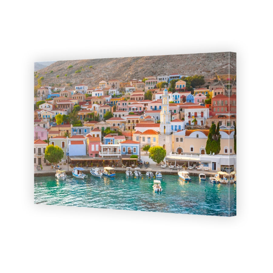 Chalki island, one of the most charmy Dodecanese islands of Greece, close to Rhodes.