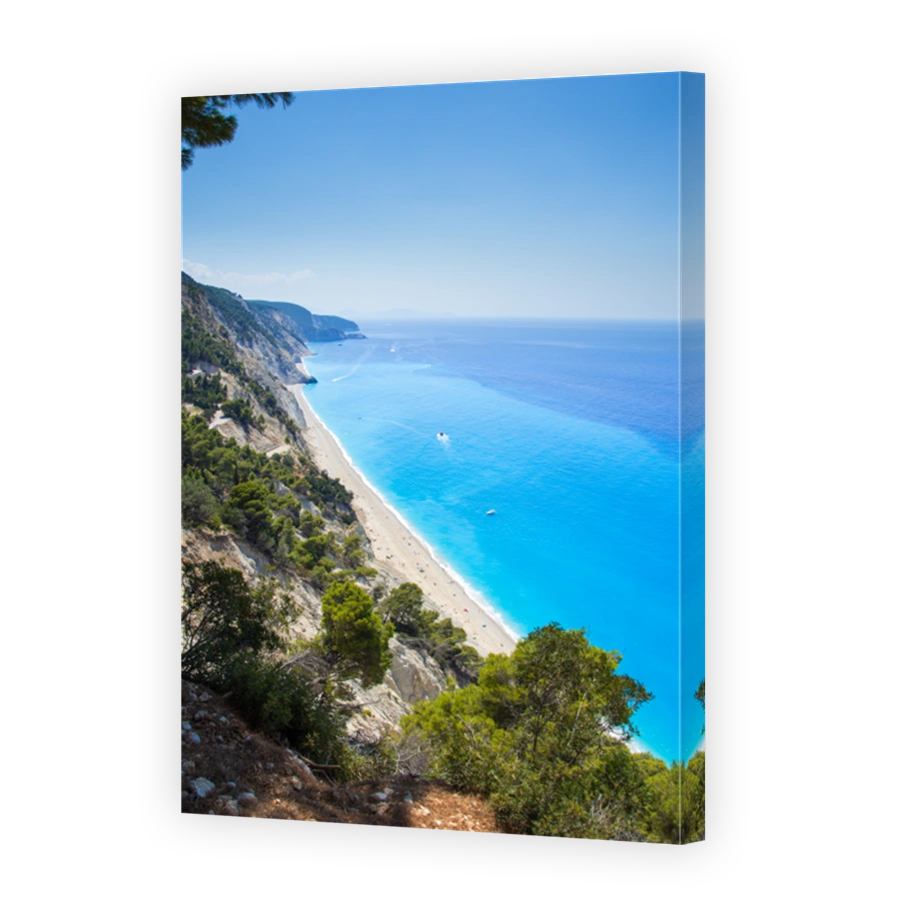 Famous Egremnoi beach in Lefkadaisland, Greece.