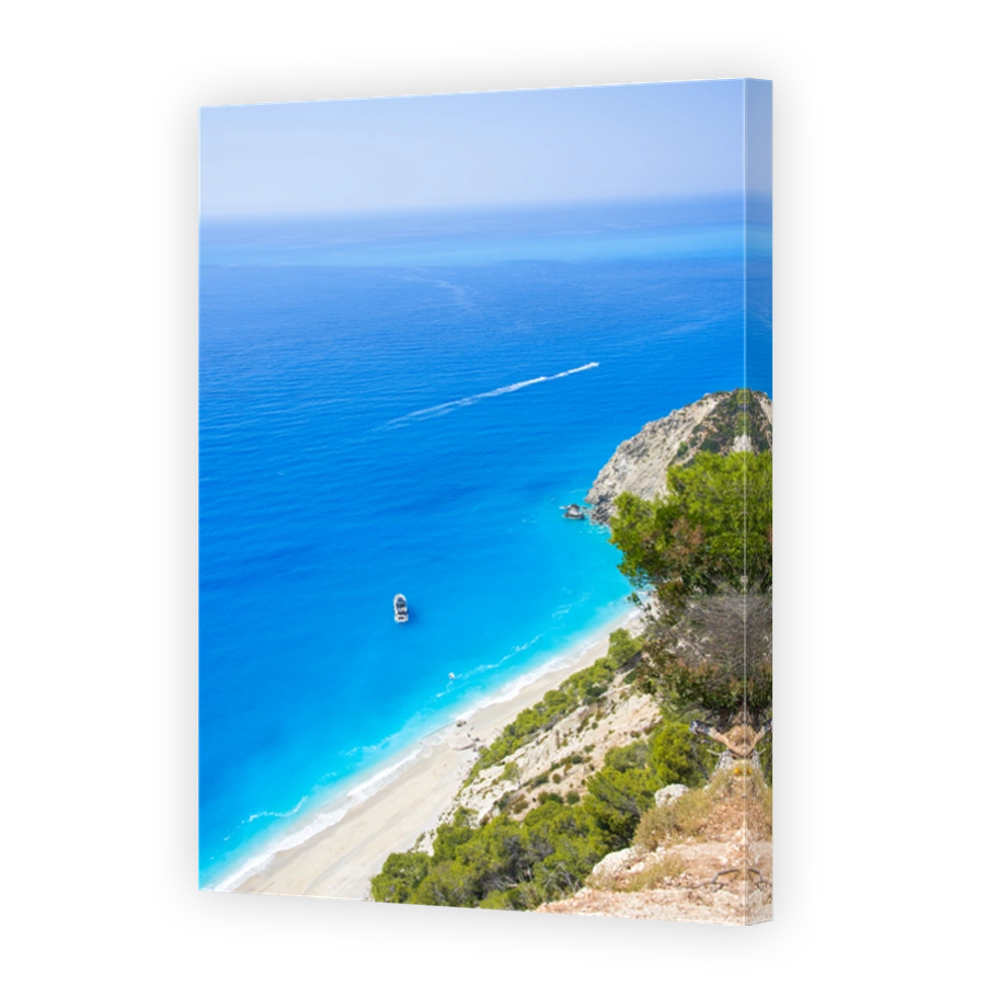 Famous Egremnoi beach in Lefkadaisland, Greece.