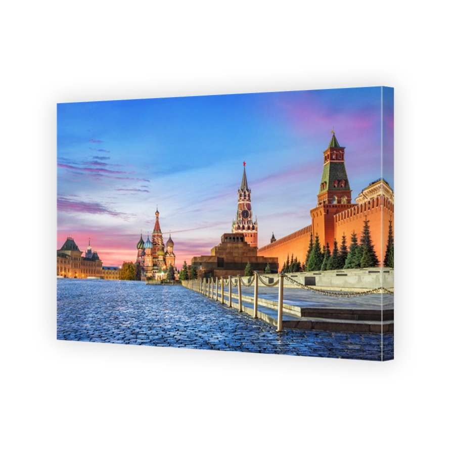 Pink Morning on Red Square