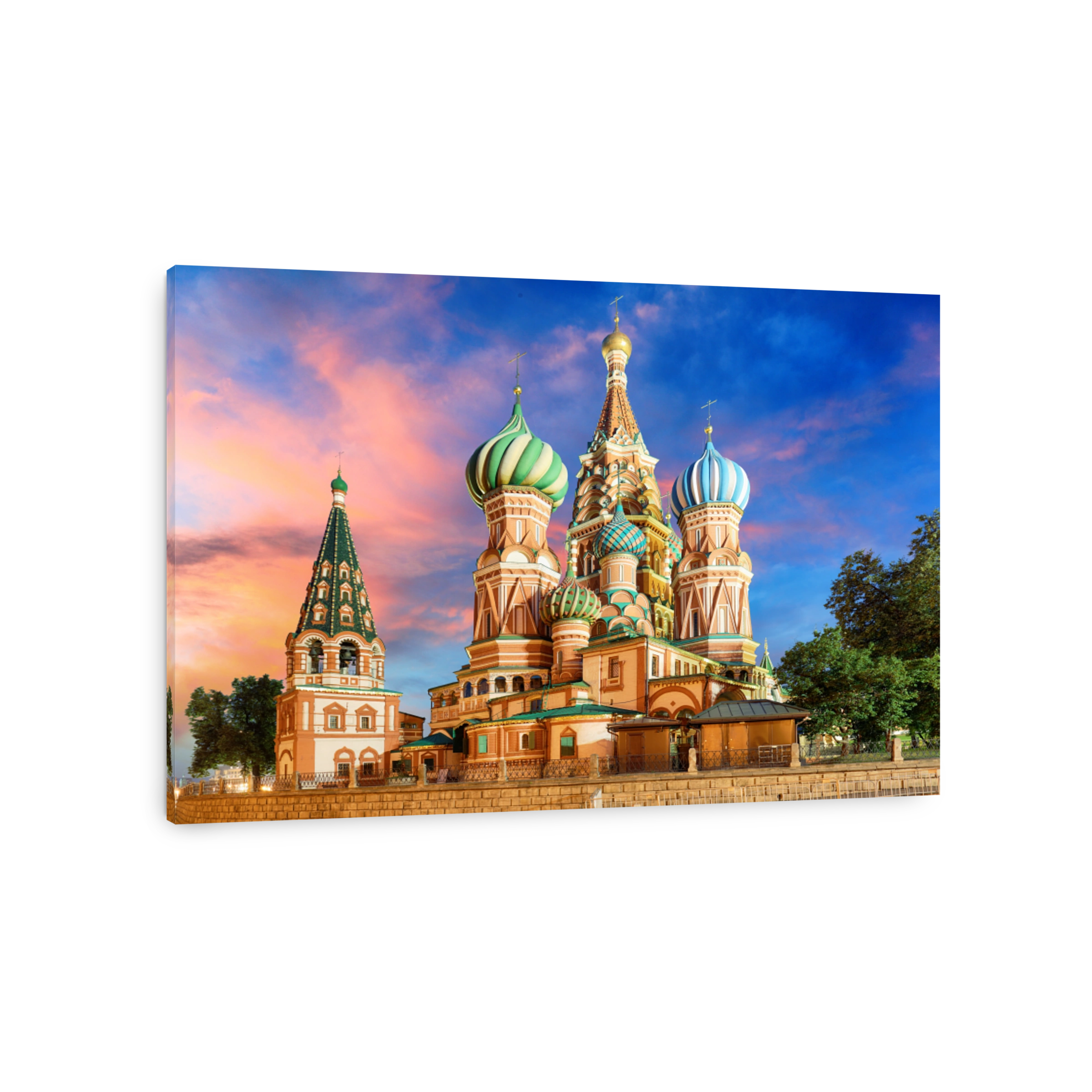 Sunny autumn morning at St. Basil's Cathedral on Red Square, Moscow, Russia