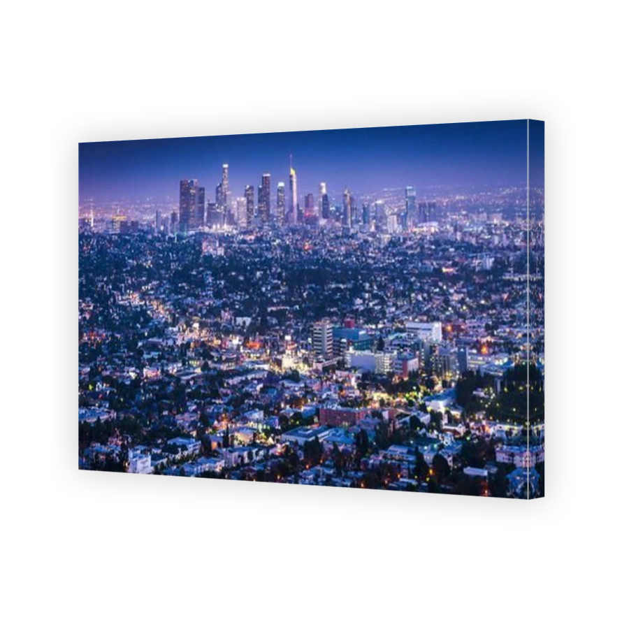 beautiful los angeles skyline at night,los angeles,california,usa.