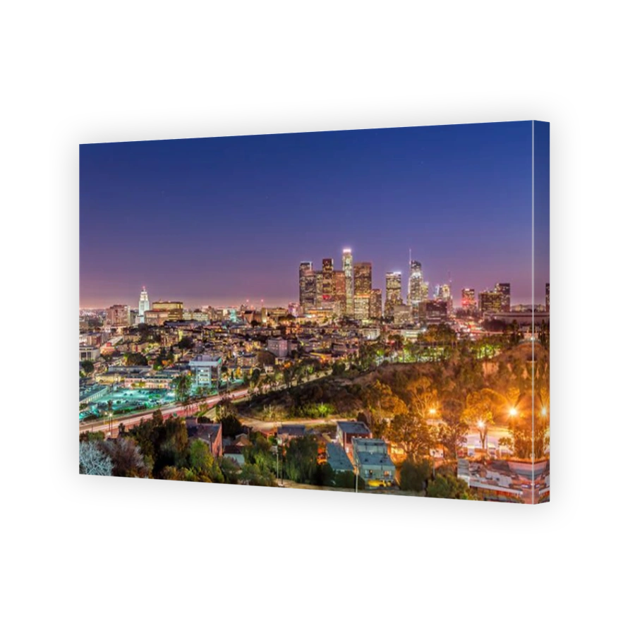 The Skyline of Los Angeles at Dusk