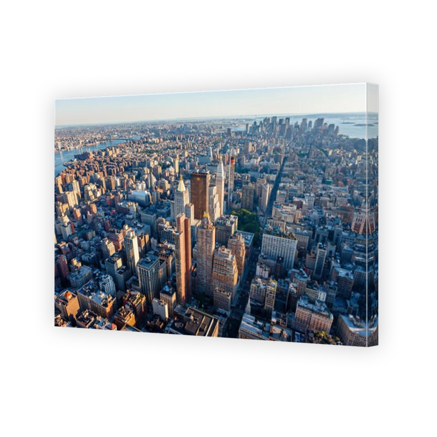 Aerial view of south Manhattan, New York City showcasing Midtown, Chelsea, Lower Manhattan, East Village and Financial District