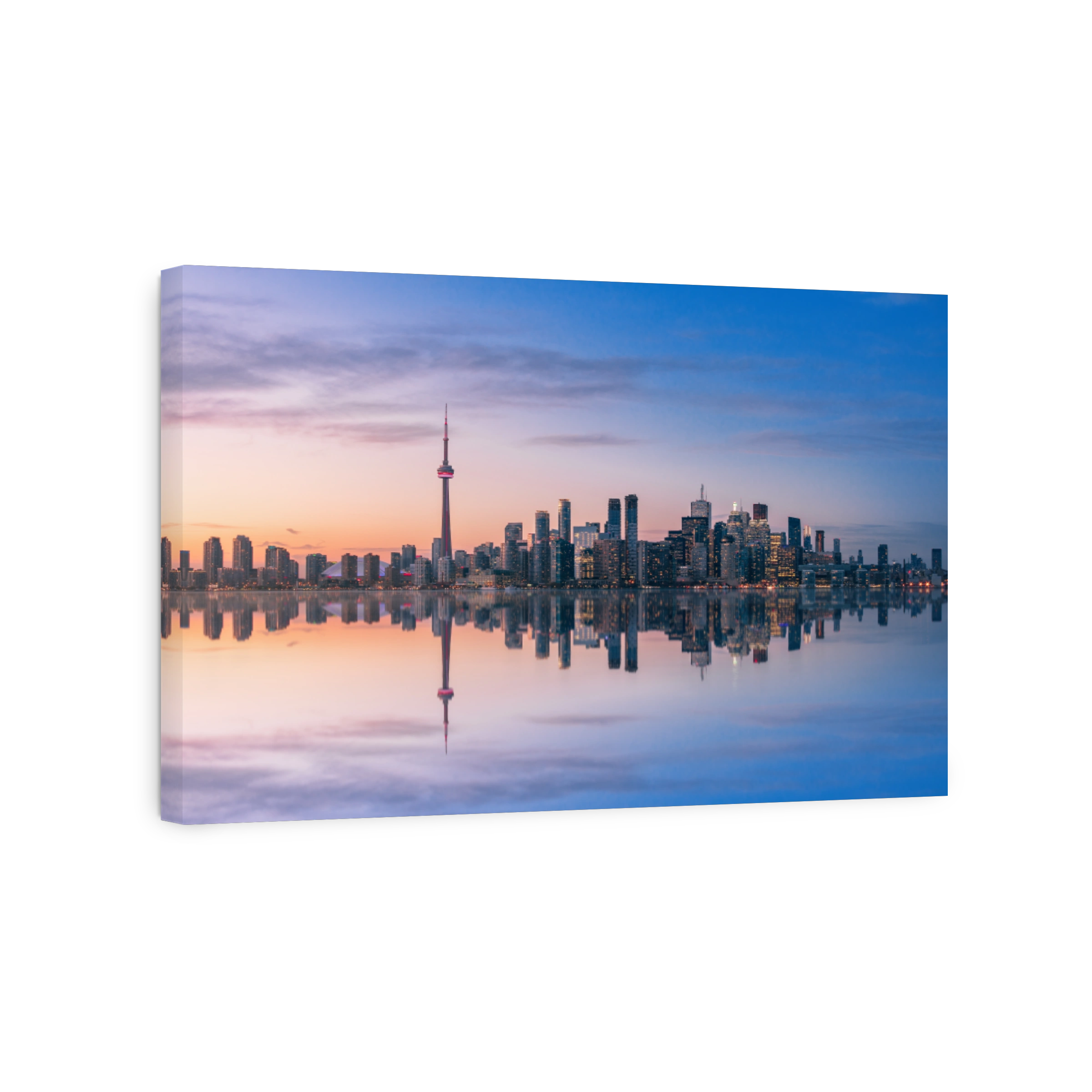 Toronto Skyline at sunset with reflection - Toronto, Ontario, Canada