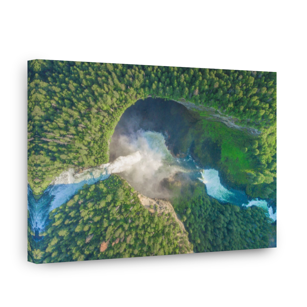 Drone view of Helmcken Falls in the Wells Gray National Park, British Columbia, Canada