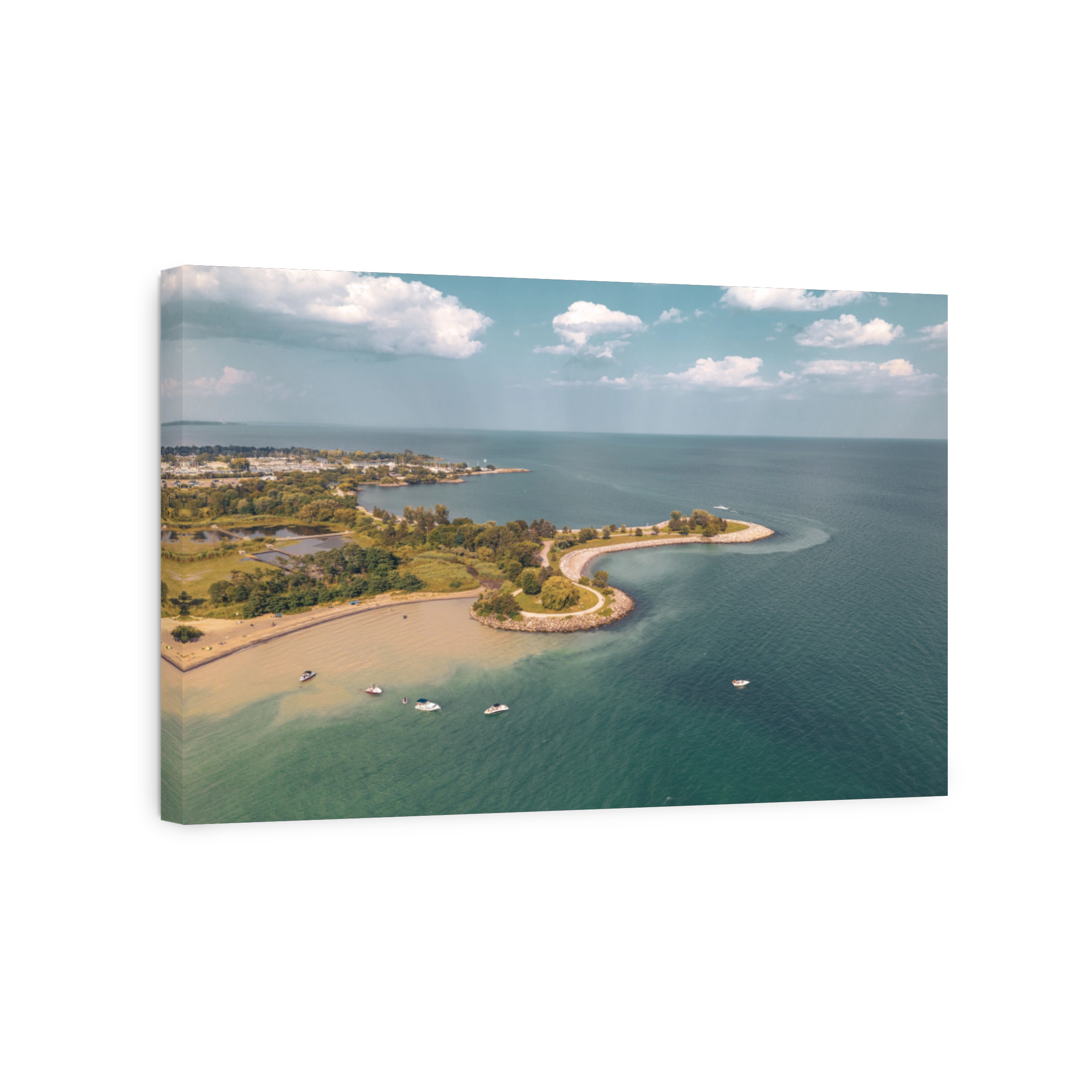 Scenic Coastal Aerial View