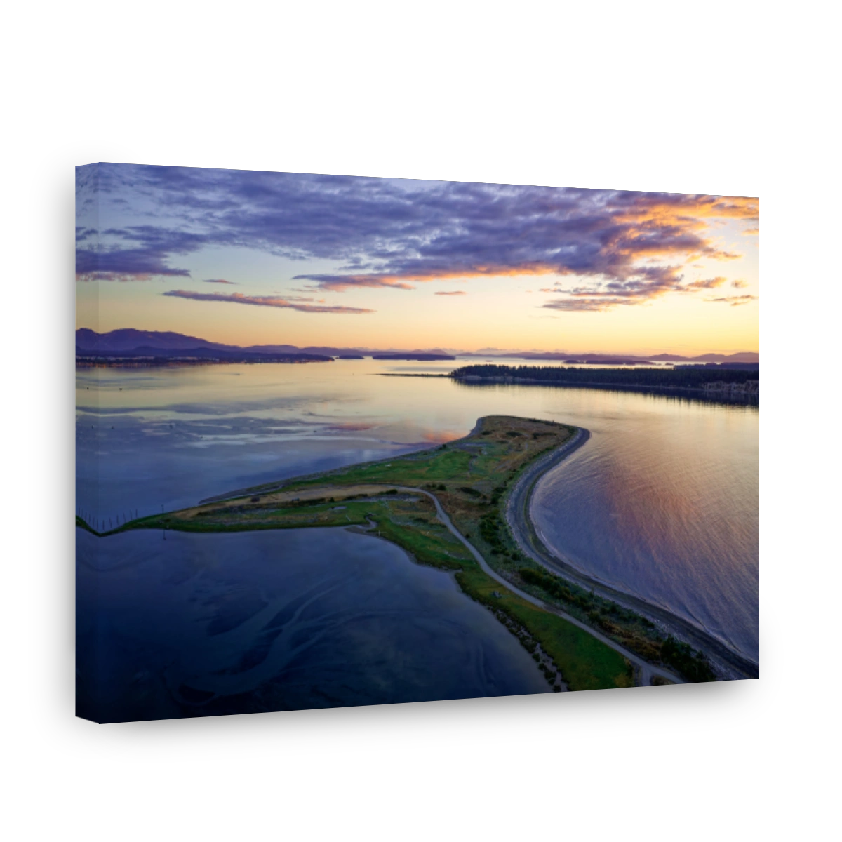 Serene coastal sunset in British Columbia