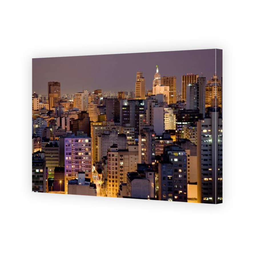 Twilight in the city of Sao Paulo Brazil