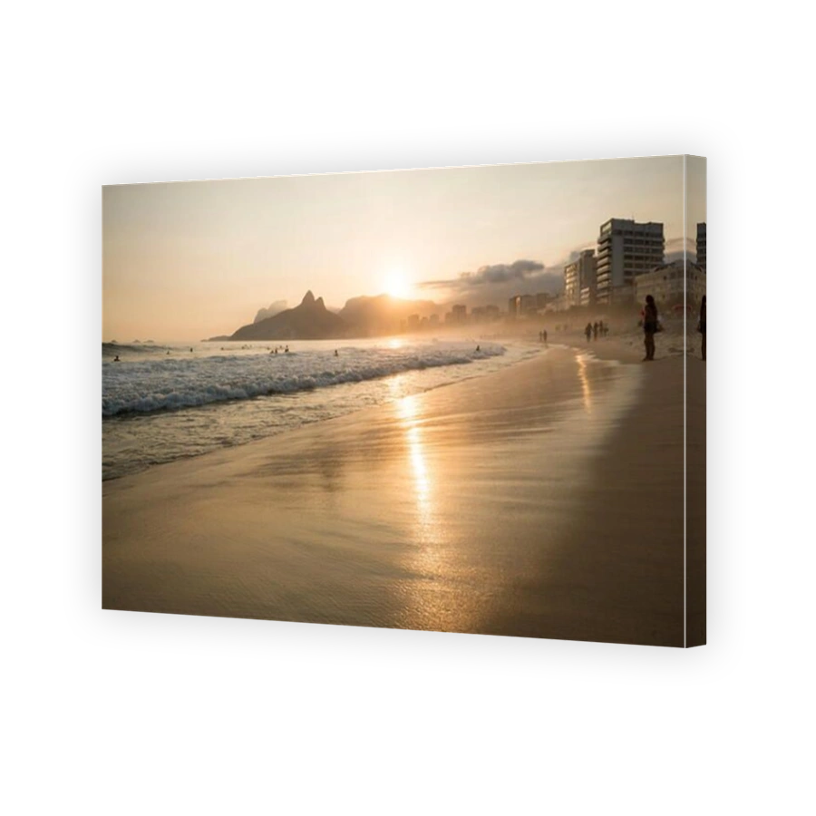 Ipanema Beach at sunset, Rio de Janeiro, Brazil, South America