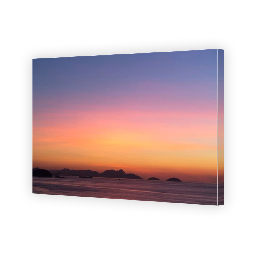 View from Copacabana beach at sunrise Rio De Janeiro, Brazil