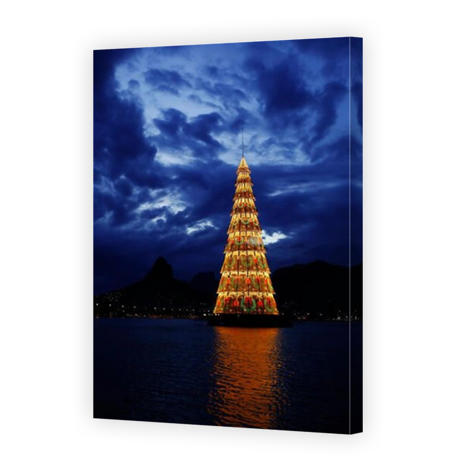 Christmas Tree on the Rodrigo de Freitas Lagoon, Rio de Janeiro, Brazil