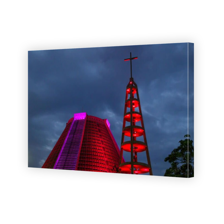 Metropolitan Cathedral of Rio de Janeiro at dawn, Brazil