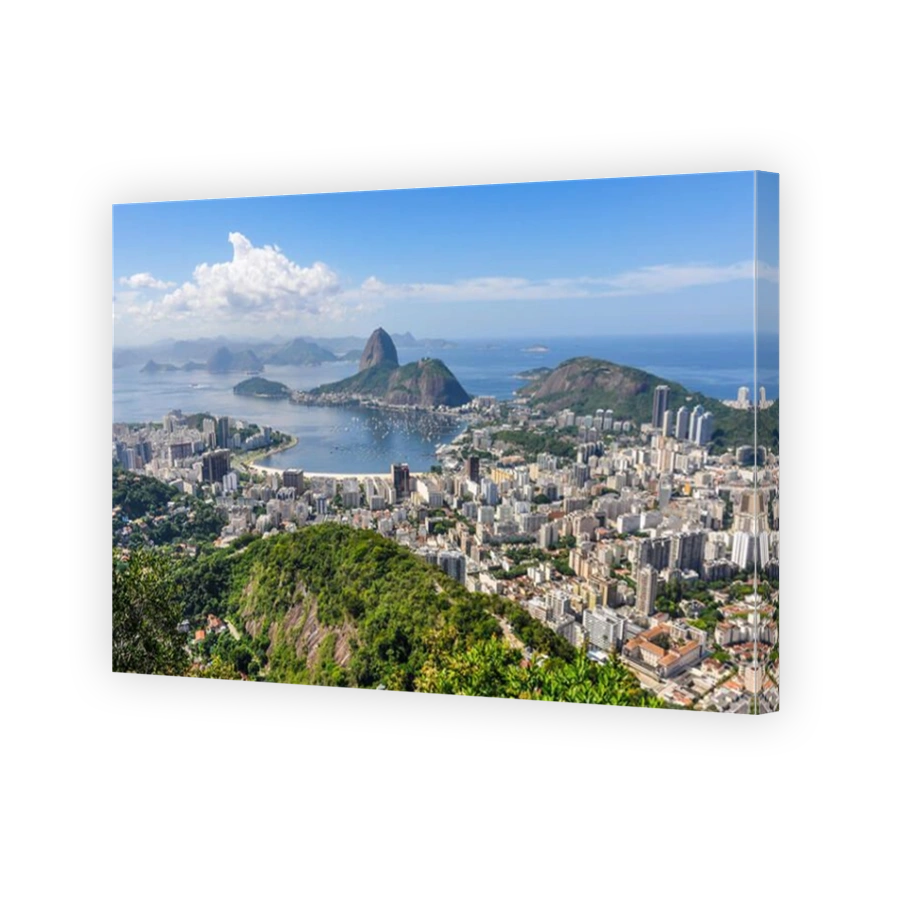 Panoramic view of Rio de Janeiro from above, Brazil