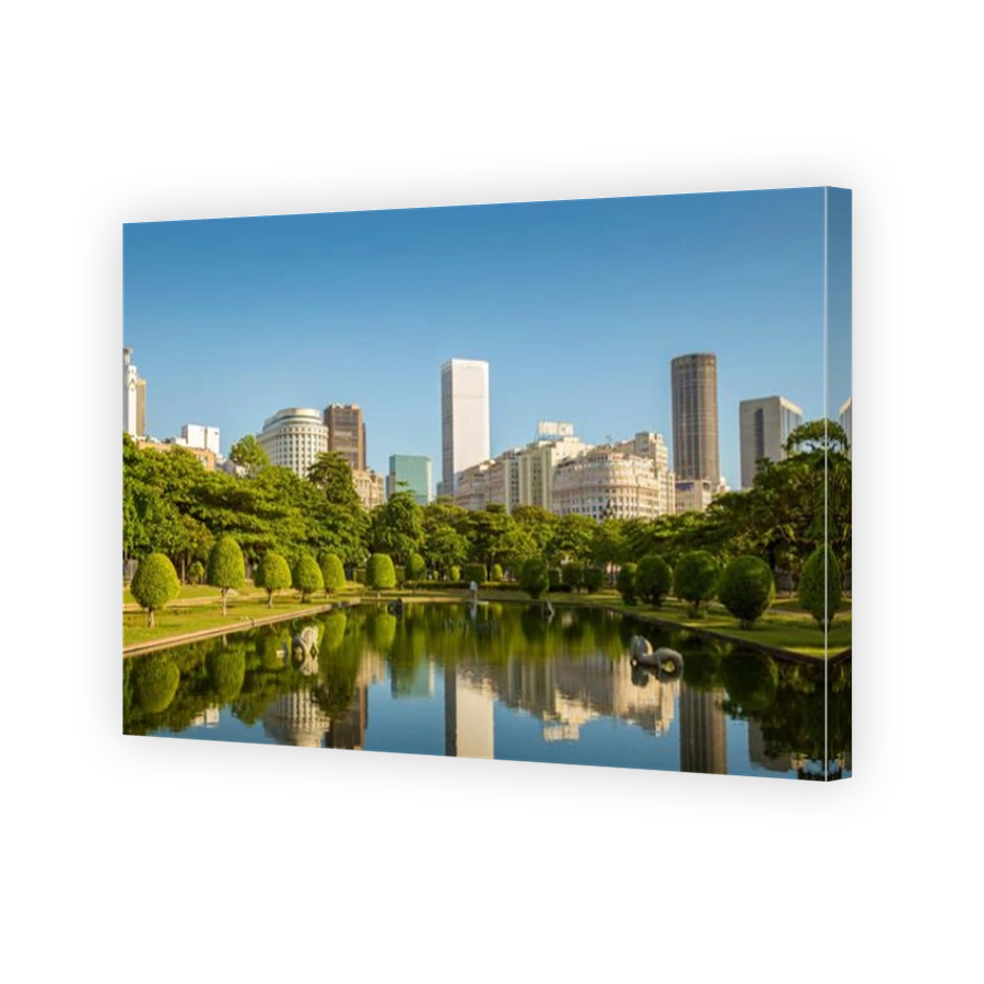 View of Rio de Janeiro downtown from Praca Paris (Paris Square), Brazil