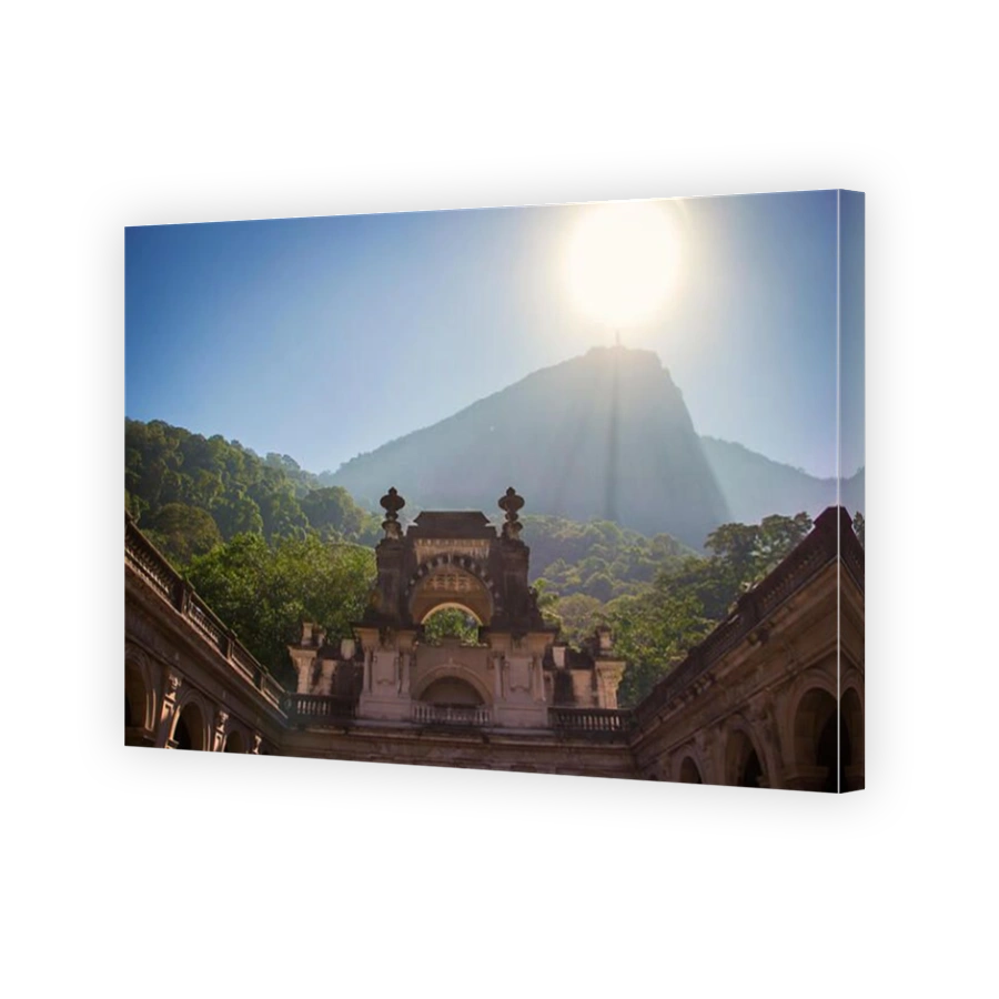 Distant view of Christ Redeemer Statue, Rio de Janeiro, Brazil
