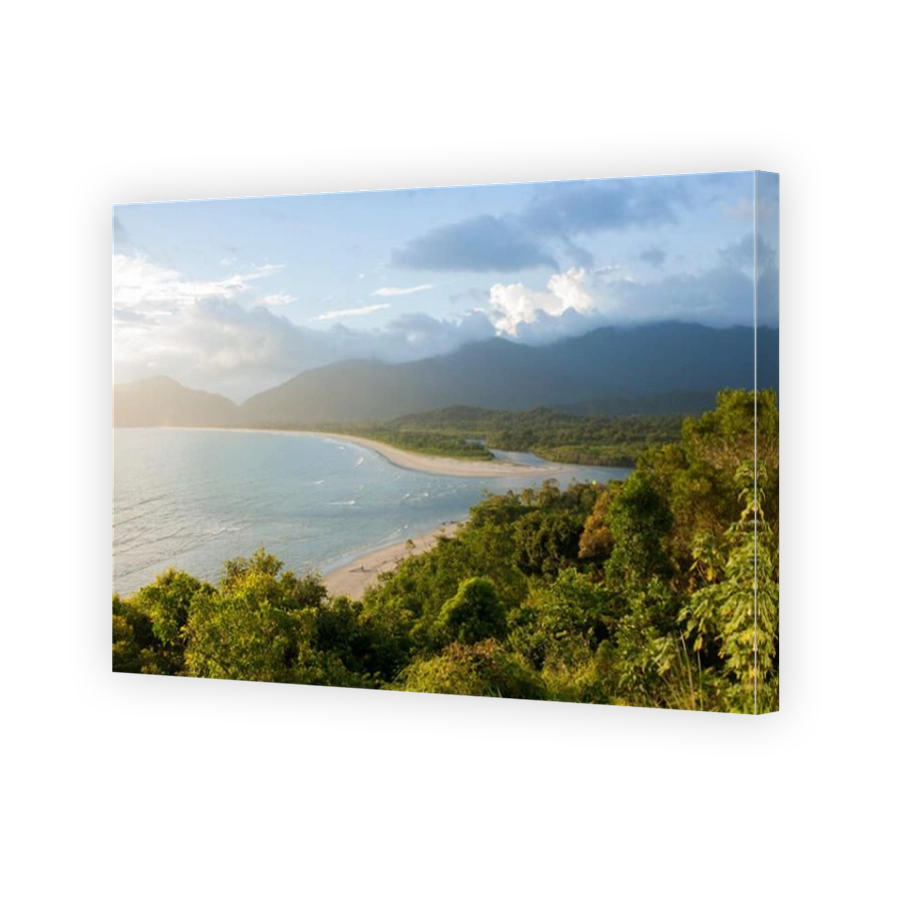 View of Fazenda Beach, Ubatuba, Sao Paulo, Brazil, South America