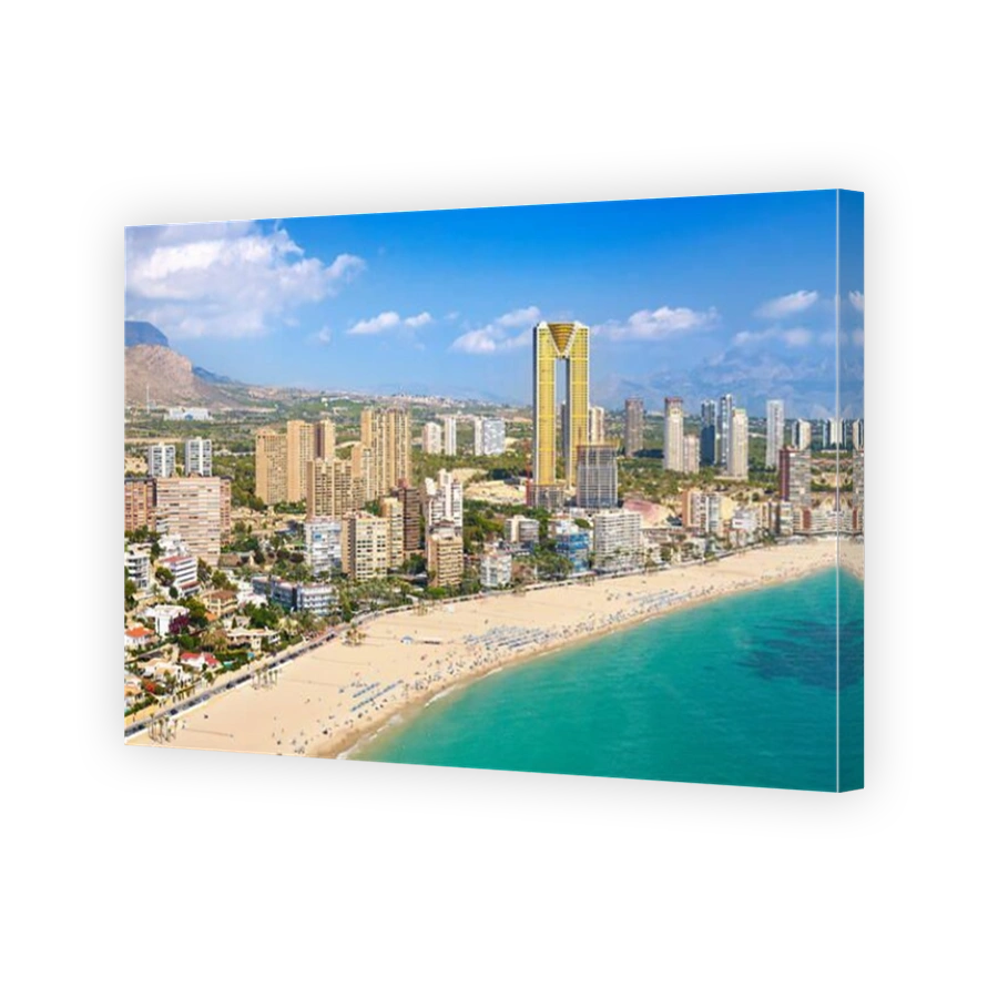 Spain - aerial landscape view of Benidorm