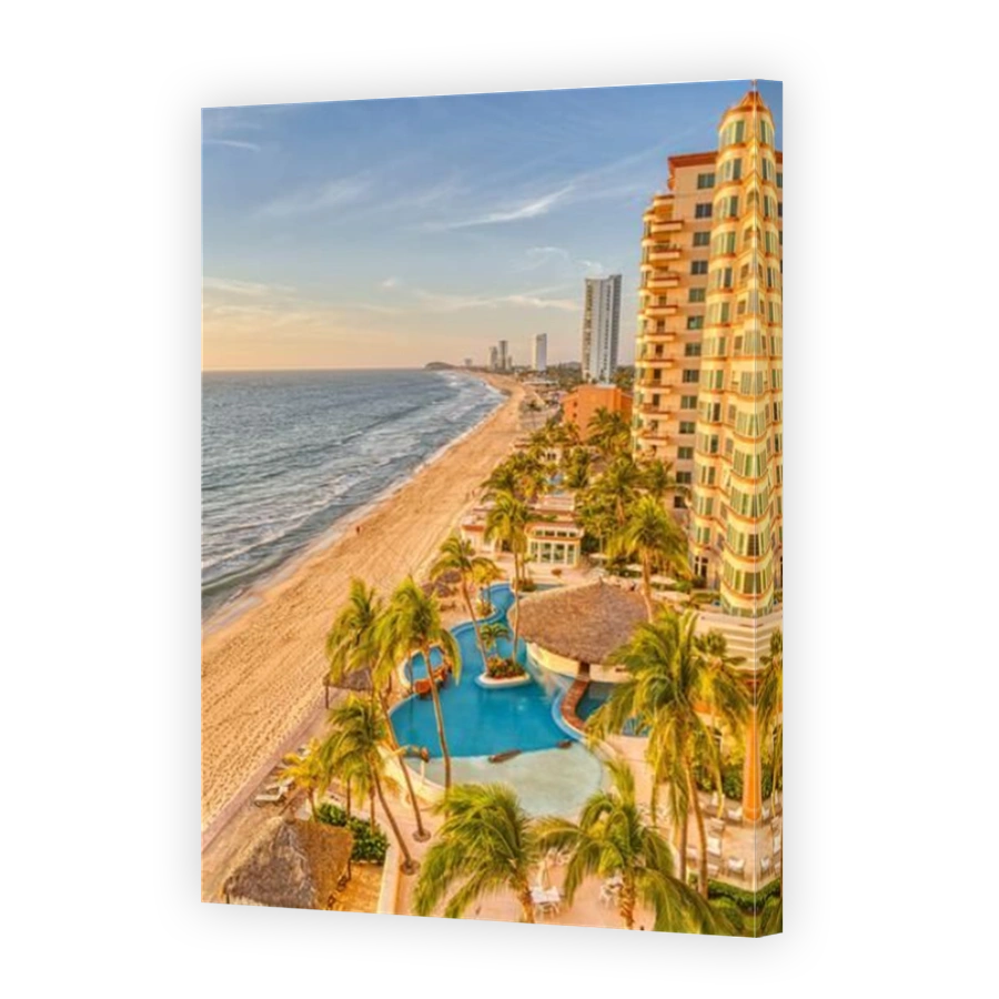 Mazatlan Beach Sunset, HDR Image