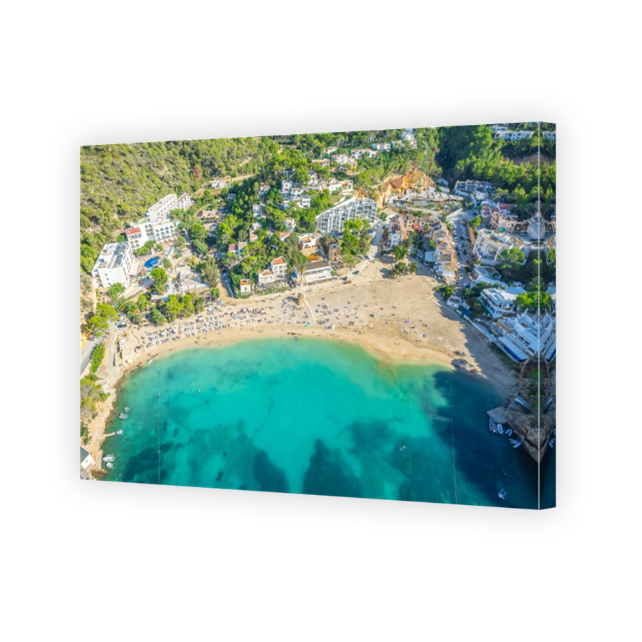 Aerial view of Cala Vadella, Ibiza
