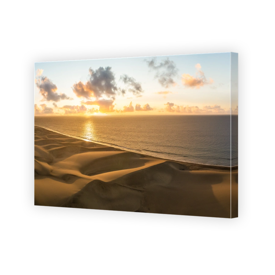 Landscape with Maspalomas sand dunes at sunrise, Gran Canaria