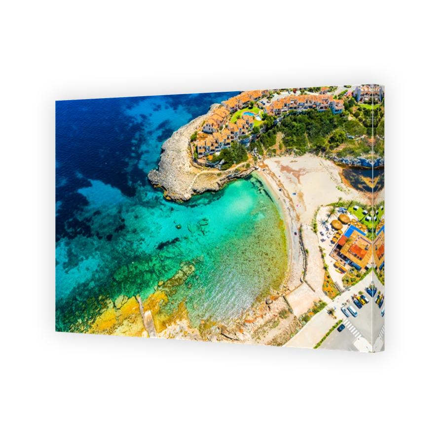 Aerial view with Cala Murada beach, Mallorca