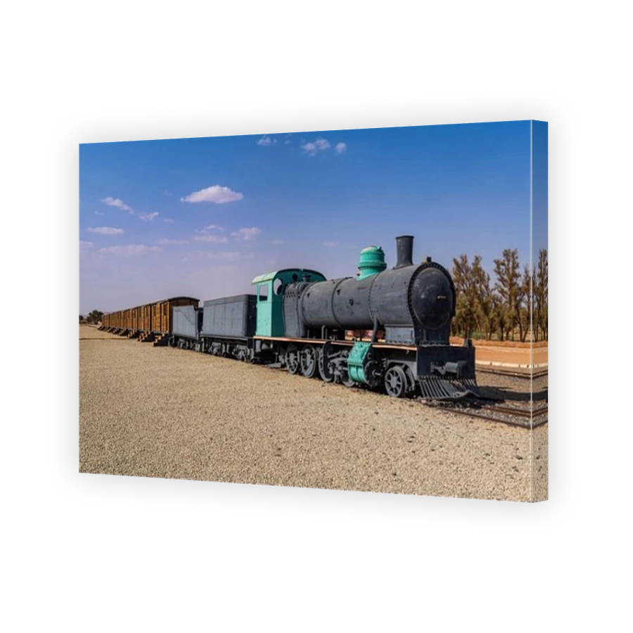 Old steam train, Hejaz railway station in Al Ula, Kingdom of Saudi Arabia, Middle East