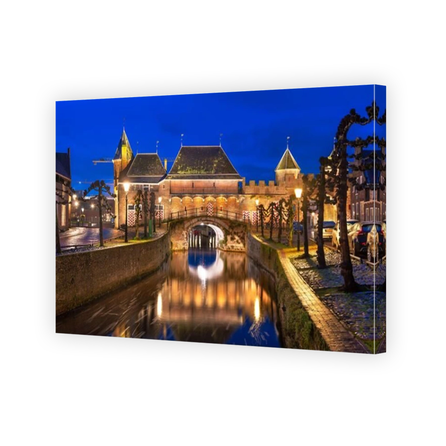 Amersfoort, Netherlands at the historic Koppelport at dawn.