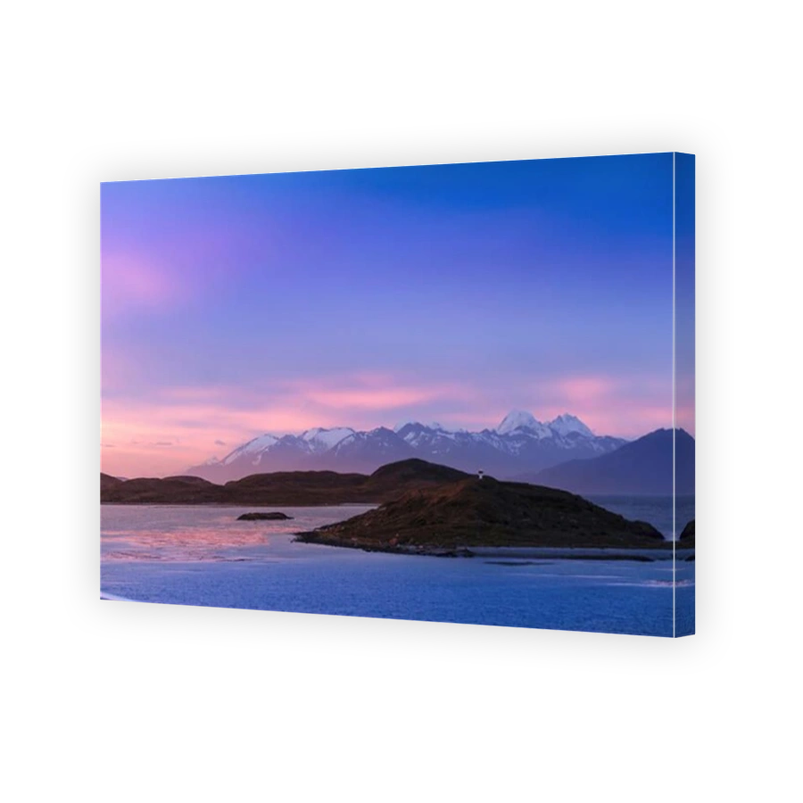 Islands and mountains in Tierra del Fuego near Ushuaia, Argentina, South America