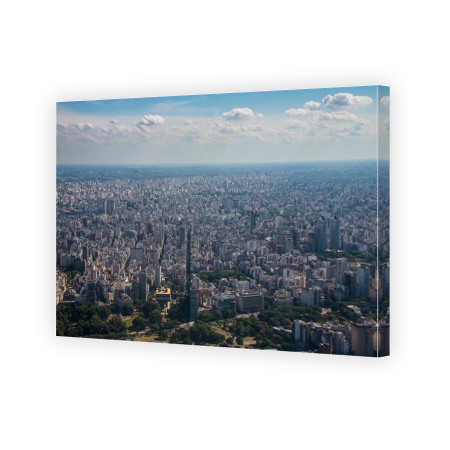 Aerial view of Buenos Aires cityscape