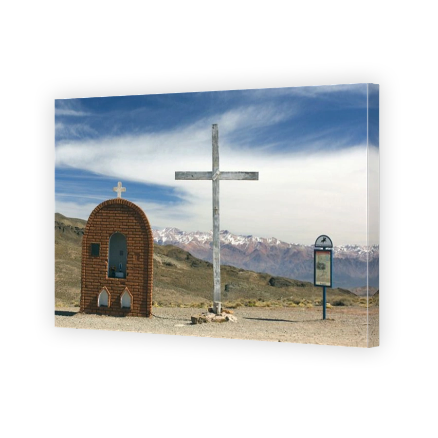Argentina South America Mountain Pass Cross Sierra de Uspallata near Uspallata Mendoza South America chapel re