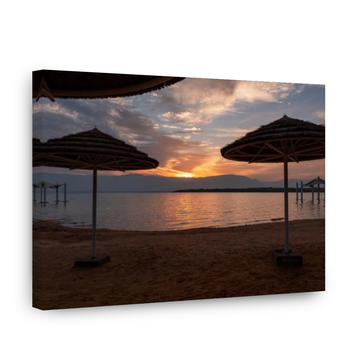 Scenic sunrise at the Dead Sea