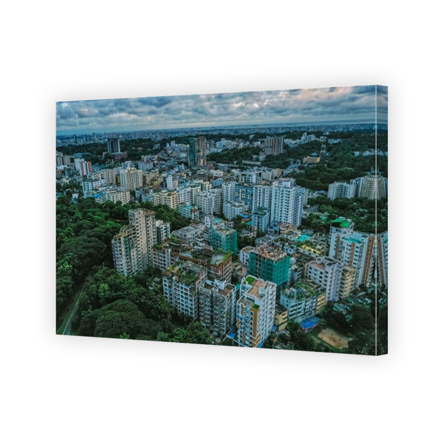 Aerial view of Chittagong city