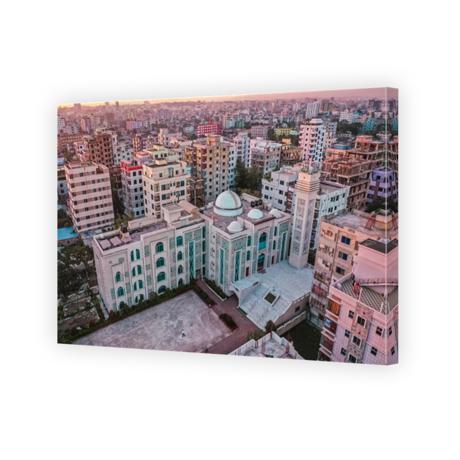 City in soft morning light