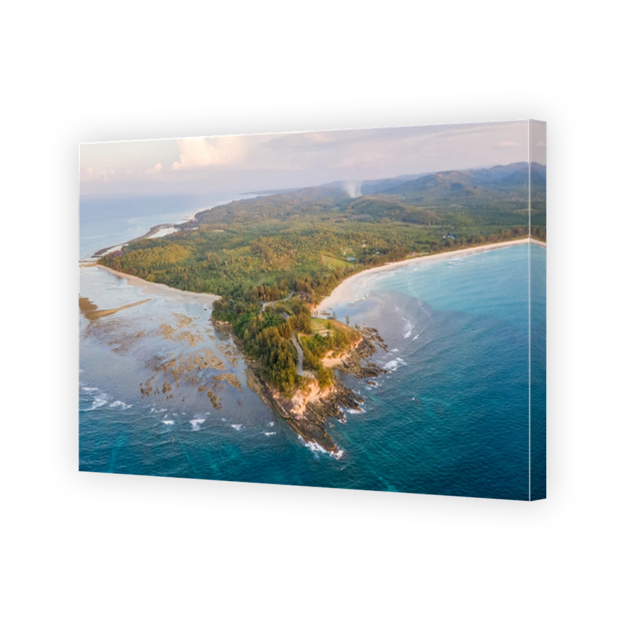 Aerial view at Tips of Borneo, Kudat Sabah East, Malaysia
