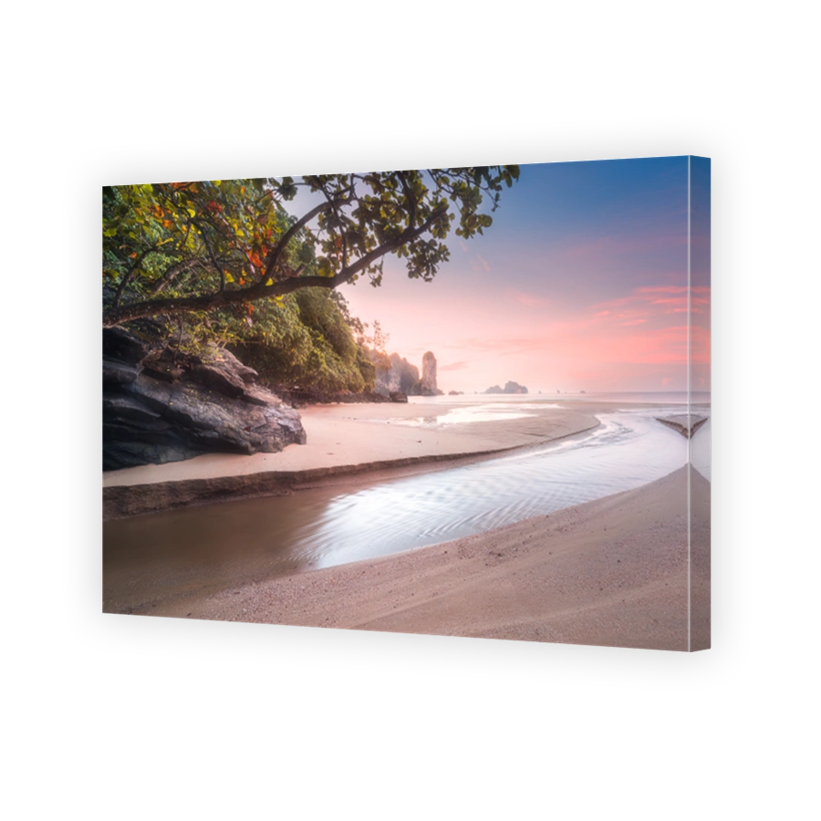 Tropical beach at sunrise