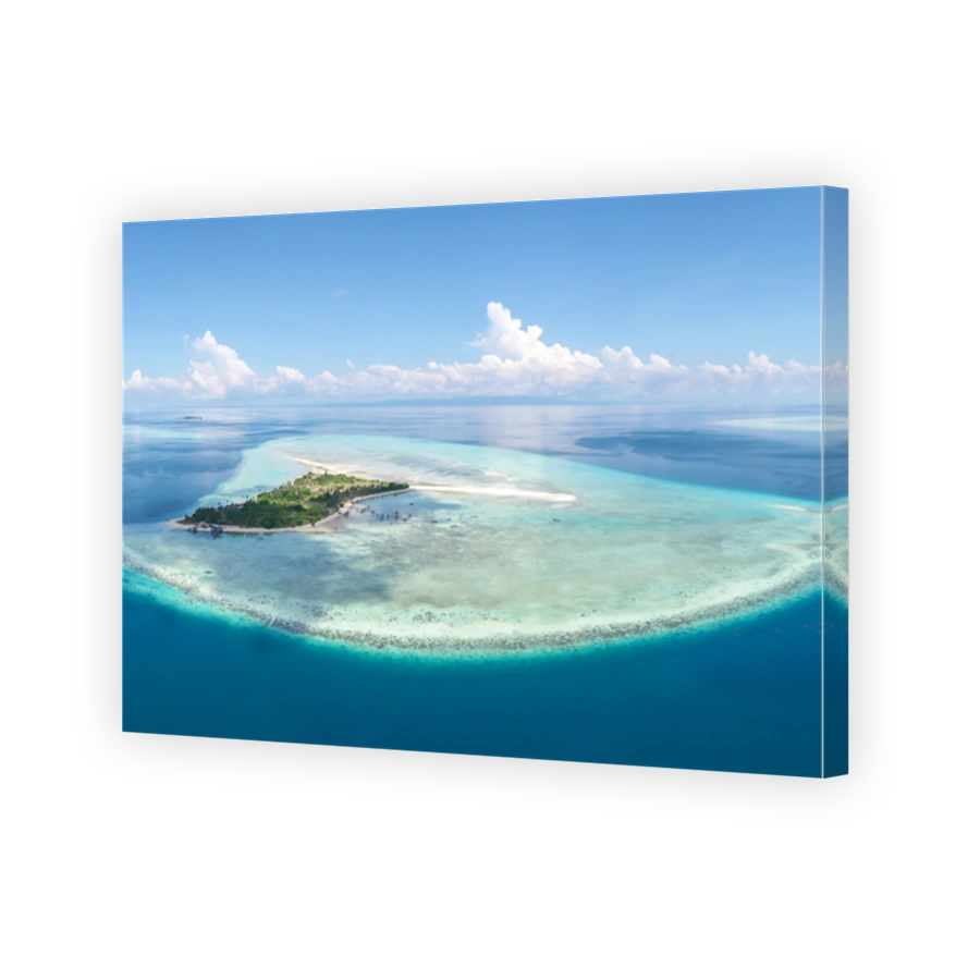 Aerial view of the Maiga island, Semporna Sabah, Malaysia.