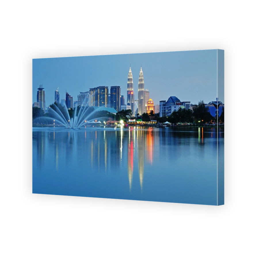 Kuala Lumpur skyline night scenery