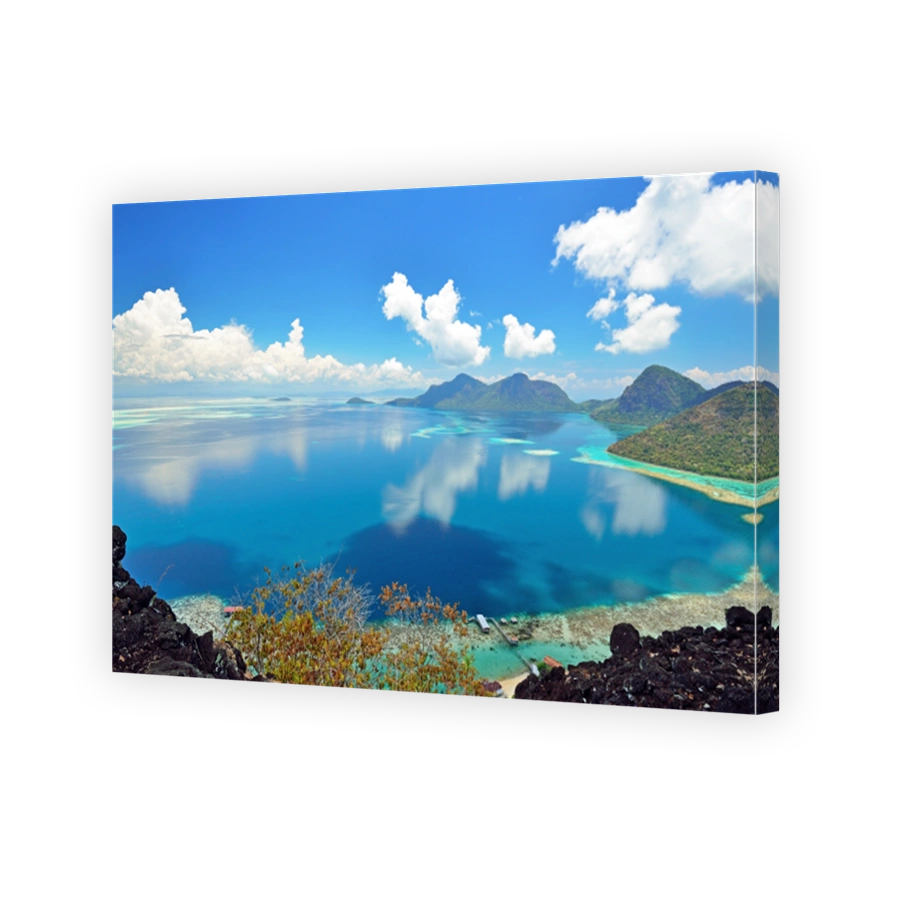 Scenic view from above taken from Bohey Dulang